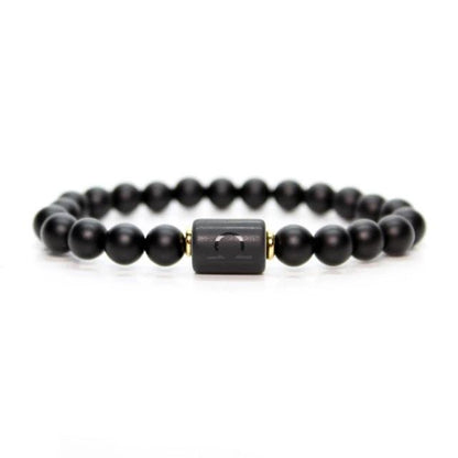 12 Constellation Zodiac Signs Black Bracelet