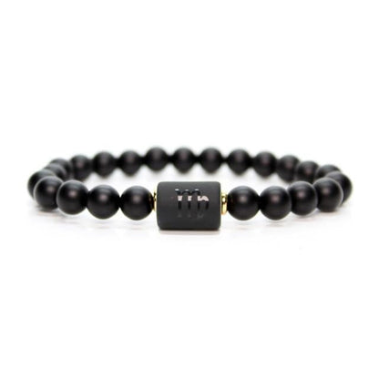 12 Constellation Zodiac Signs Black Bracelet