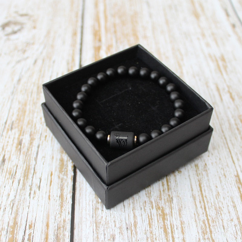 12 Constellation Zodiac Signs Black Bracelet