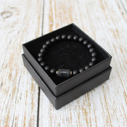 12 Constellation Zodiac Signs Black Bracelet