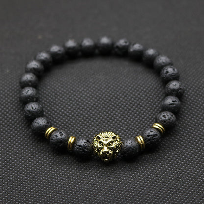 Black Lava Lion Bracelet