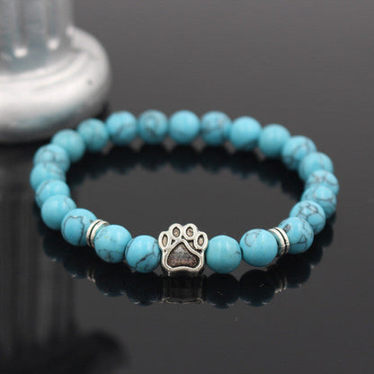 Natural Stone Dog Bracelet