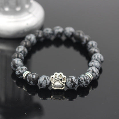 Natural Stone Dog Bracelet
