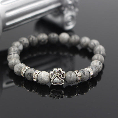 Natural Stone Dog Bracelet