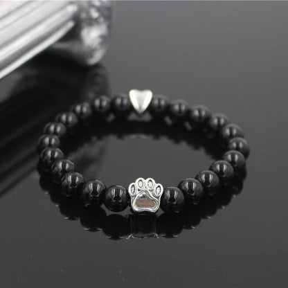 Natural Stone Dog Bracelet