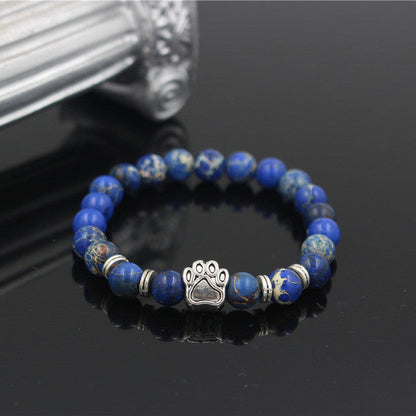 Natural Stone Dog Bracelet