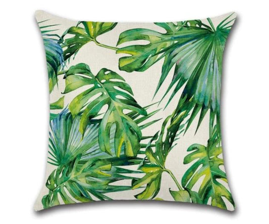 Tropical Leaf Cushion Cover