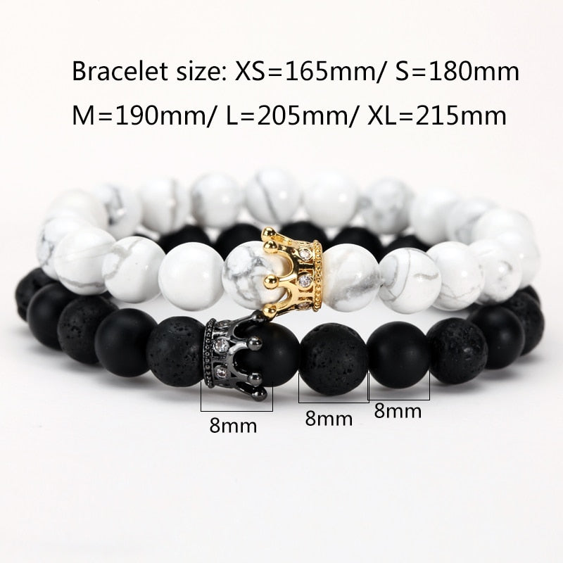 Couple Crown Beads Bracelet