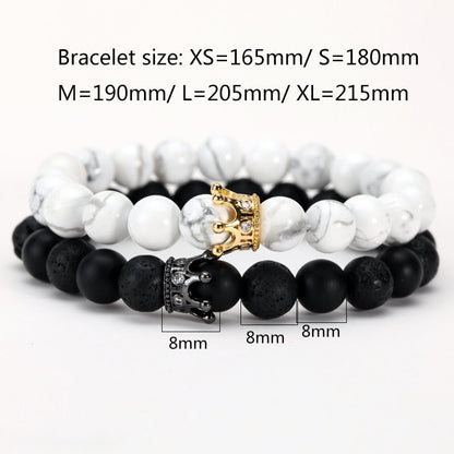 Couple Crown Beads Bracelet