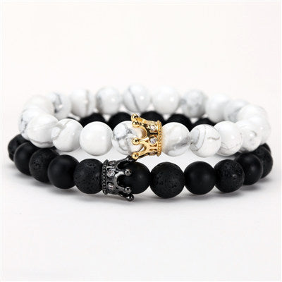 Couple Crown Beads Bracelet