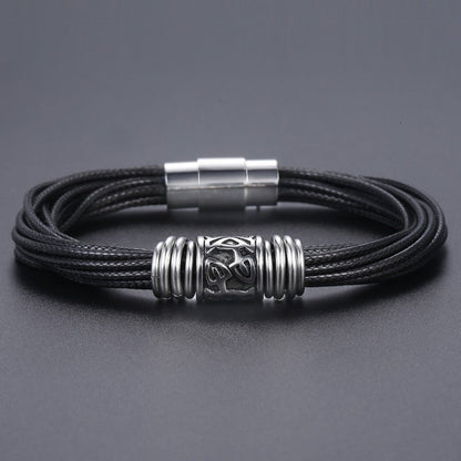 Multi-layer Braided Leather Bracelet