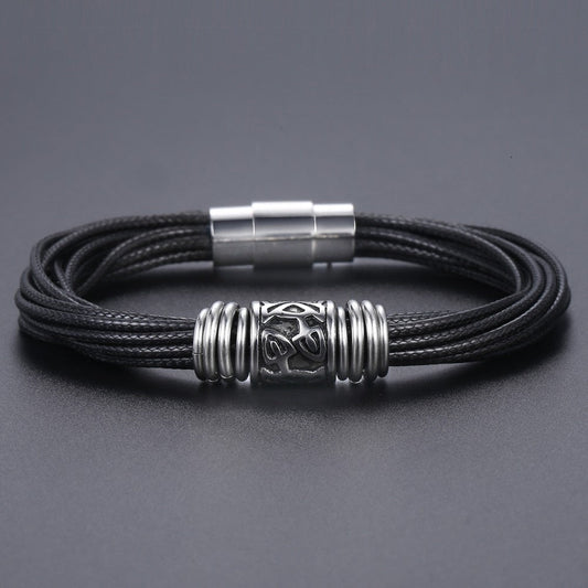 Multi-layer Braided Leather Bracelet