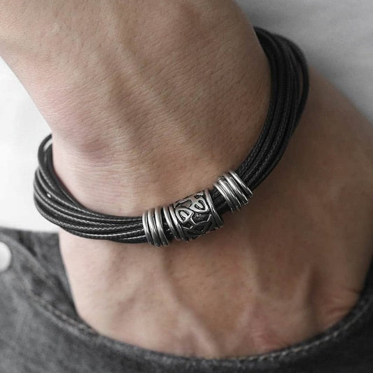 Multi-layer Braided Leather Bracelet