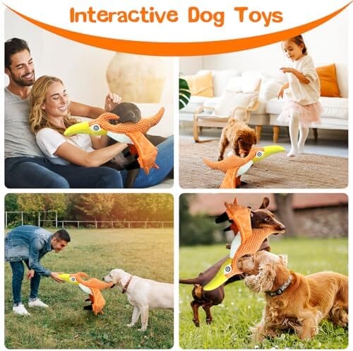 Pterodactyl  Soft Plush Dogs Toys for Interactive Puppy Toys