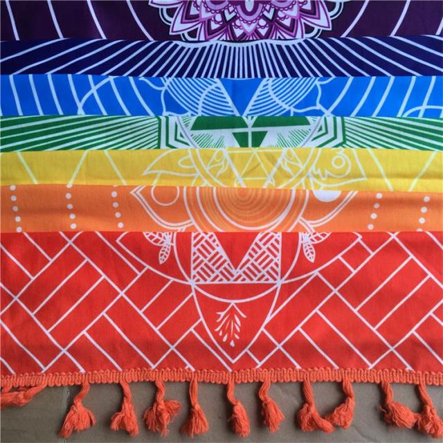 Rainbow Yoga Beach Blanket