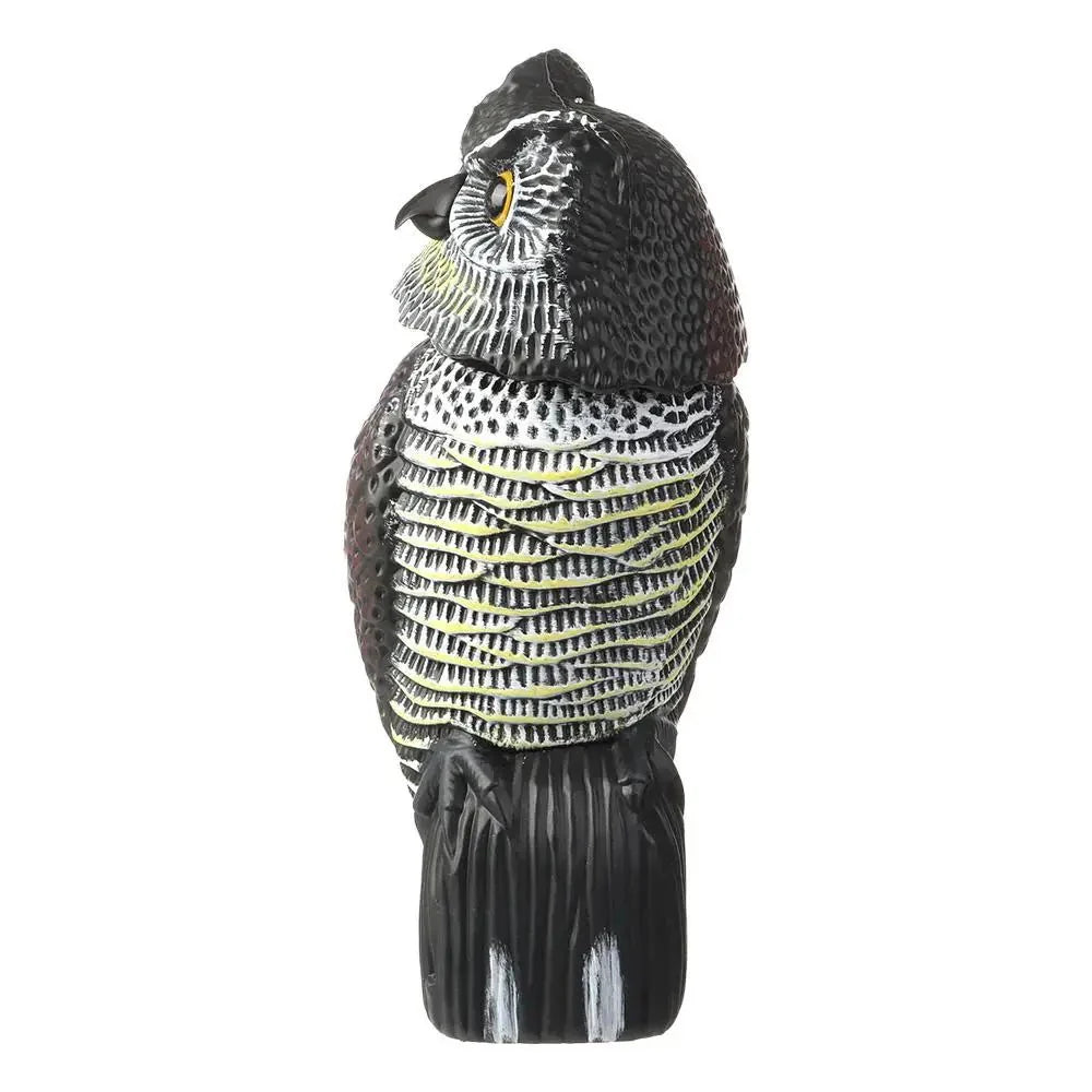 Realistic Fake Owl Decoy With Rotating Head For Pest Control