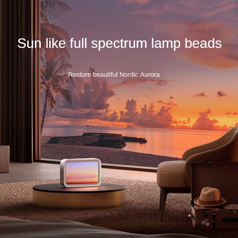 RelaxGlow: Bedside Relaxation White Noise LED Screen with Dynamic Sunset Simulation
