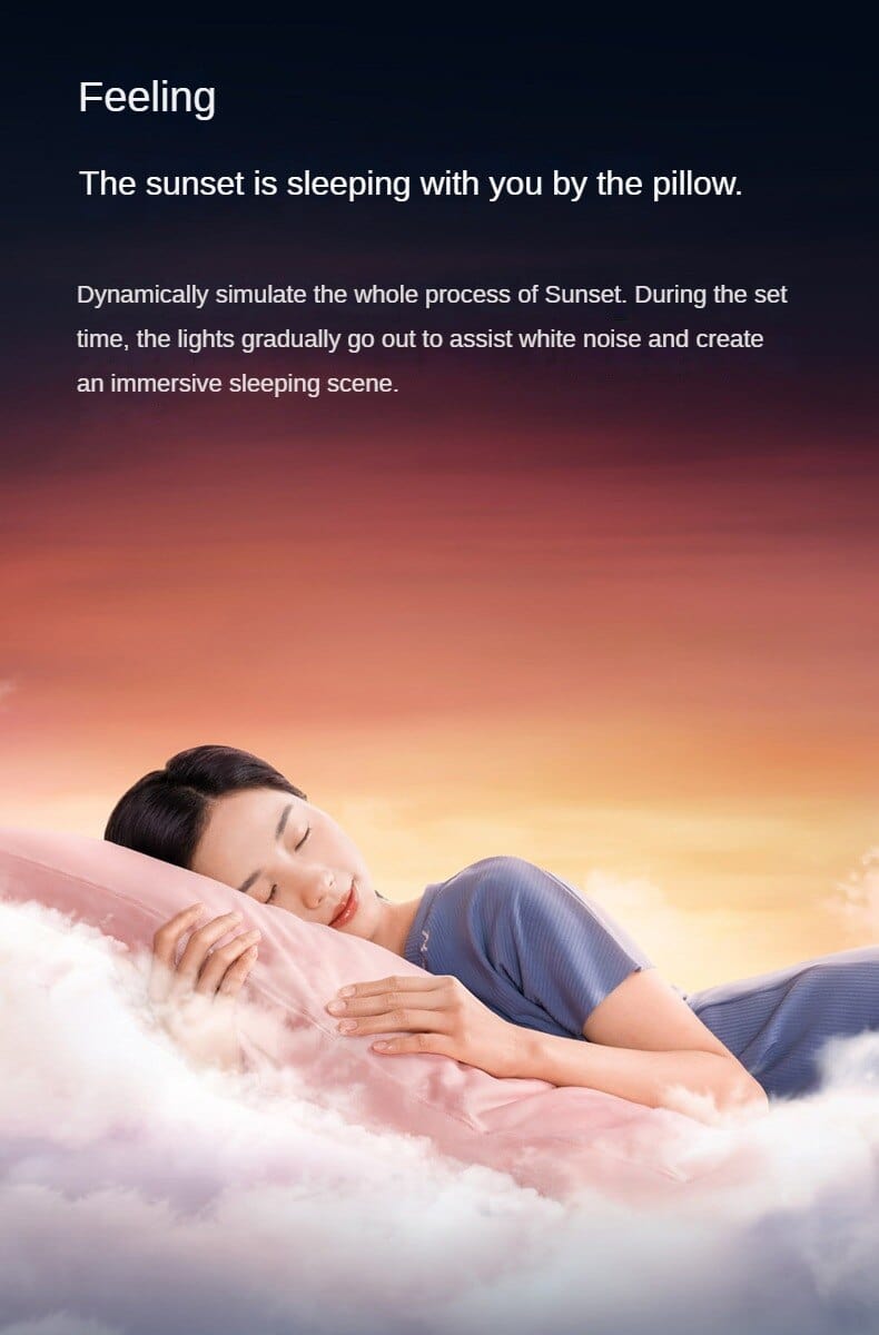 RelaxGlow: Bedside Relaxation White Noise LED Screen with Dynamic Sunset Simulation
