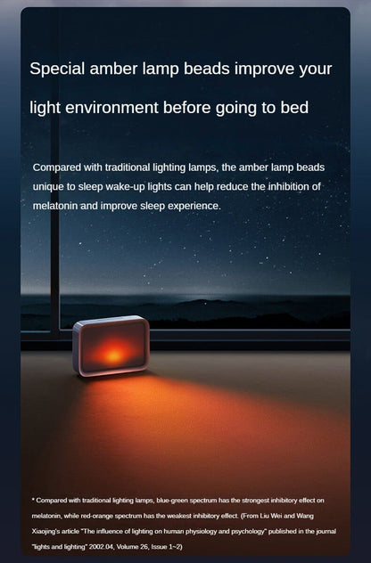 RelaxGlow: Bedside Relaxation White Noise LED Screen with Dynamic Sunset Simulation