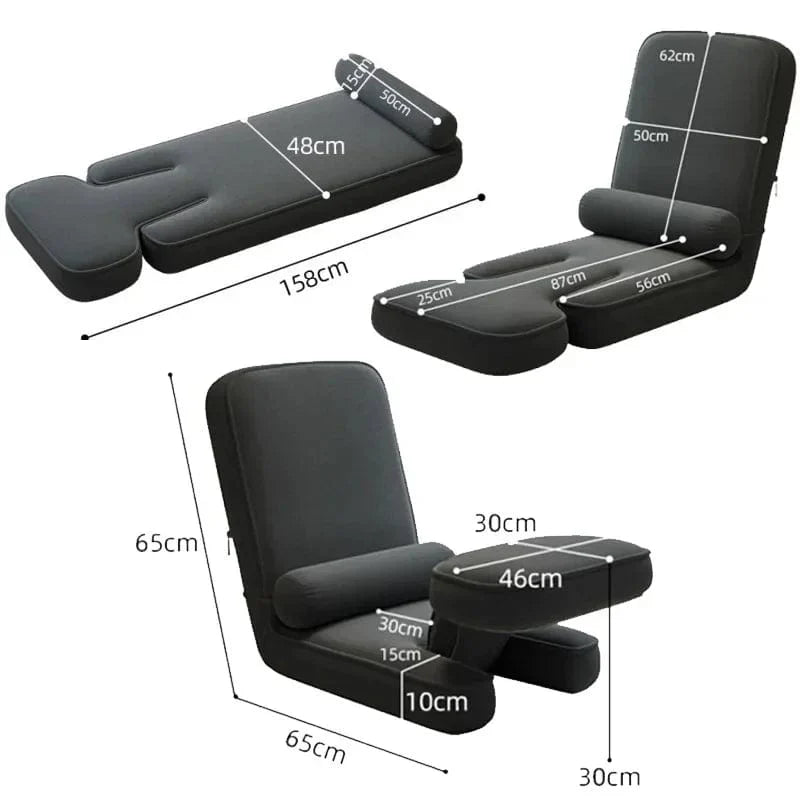 RelaxNest Tatami Sofa: Compact Dorm & Balcony Lazy Sofa Chair