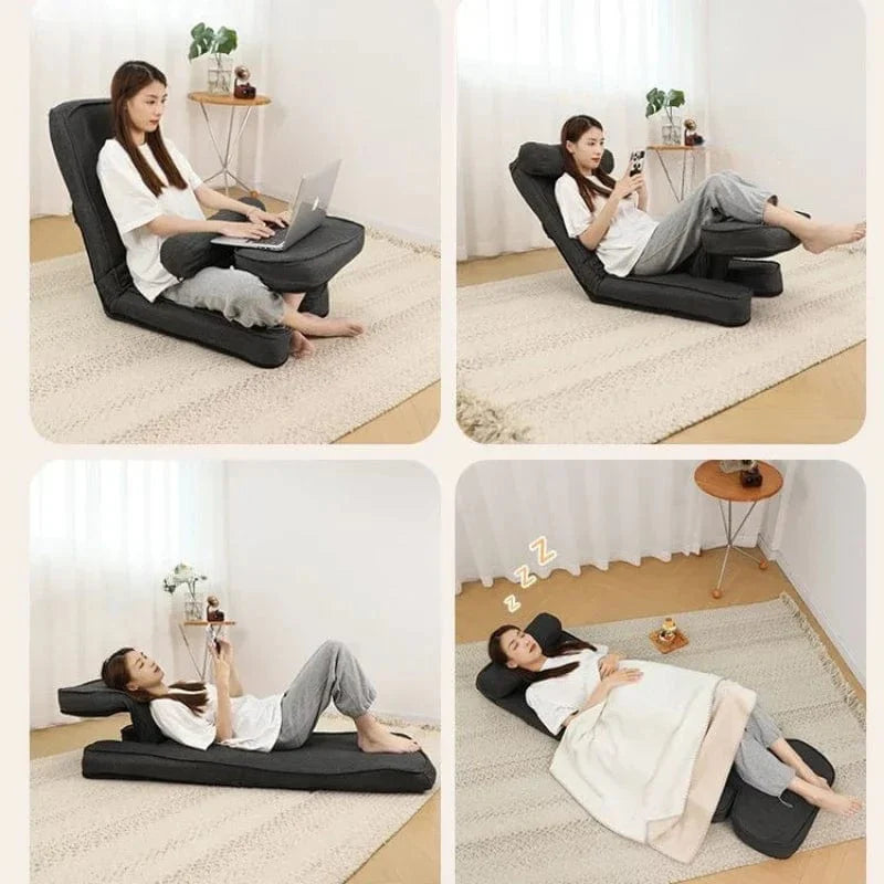 RelaxNest Tatami Sofa: Compact Dorm & Balcony Lazy Sofa Chair