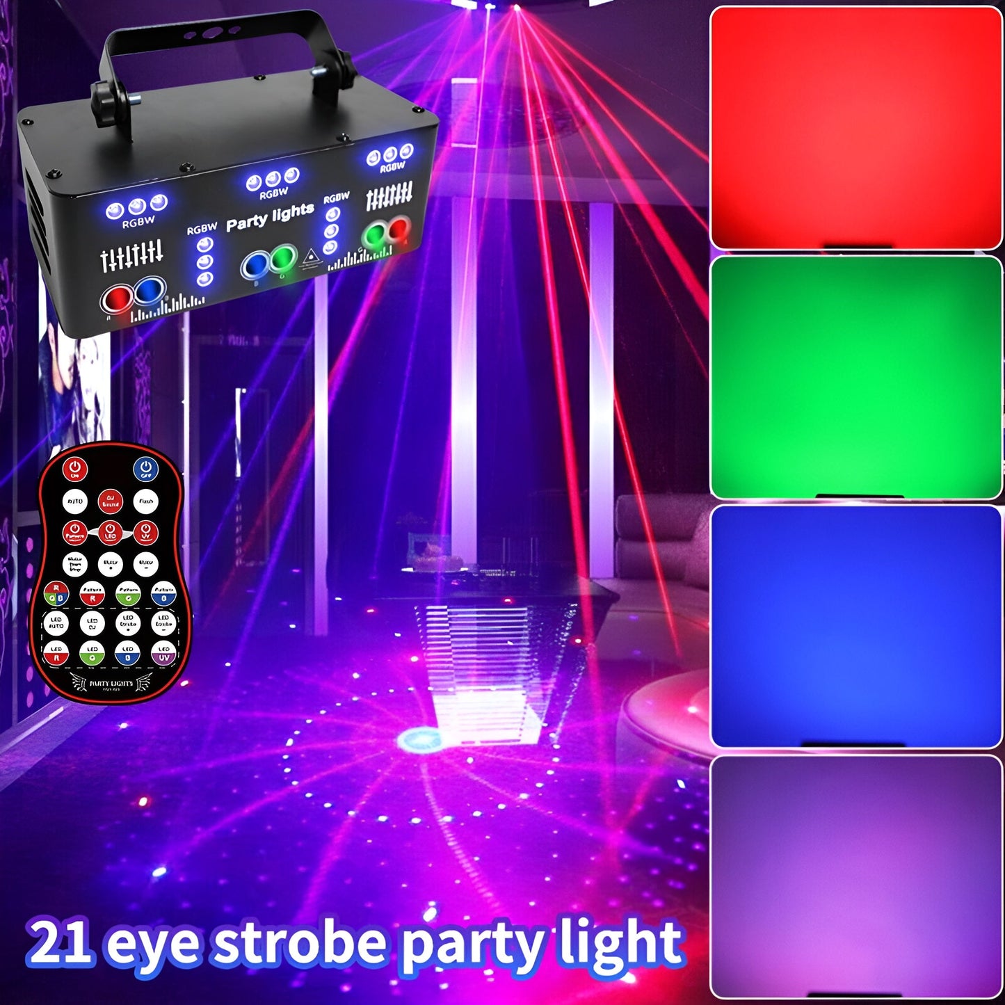 Portable RGB + UV NightClub™ - 21 Eyes