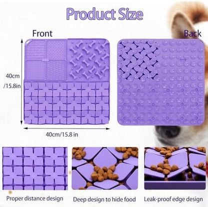 Slow Feeder Lick Mat with Suction Cups for Slow