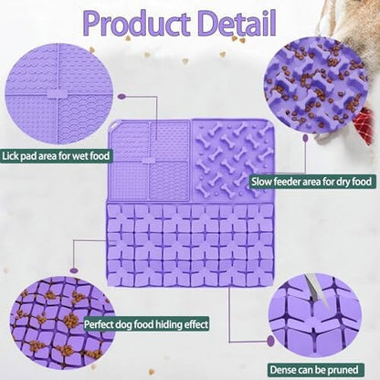 Slow Feeder Lick Mat with Suction Cups for Slow