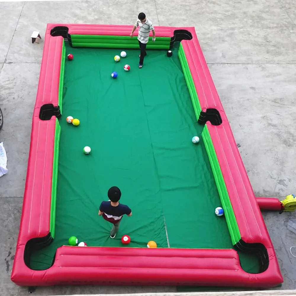 SnookBall Carnival Game Set - Inflatable Snooker Table with Balls