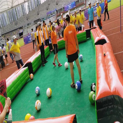 SnookBall Carnival Game Set - Inflatable Snooker Table with Balls