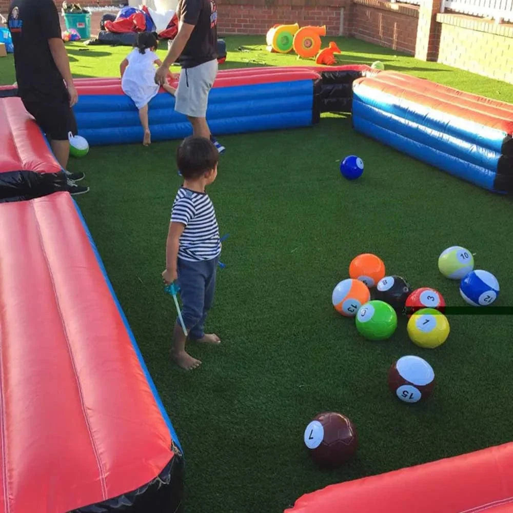 SnookBall Carnival Game Set - Inflatable Snooker Table with Balls