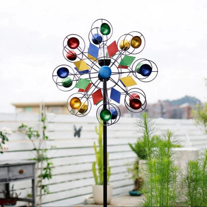 SolarSpin: Outdoor Windmill Decor with Solar Lights