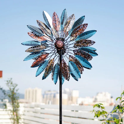 SolarSpin: Outdoor Windmill Decor with Solar Lights
