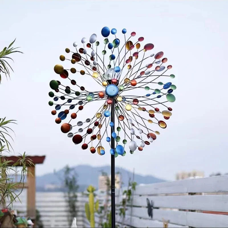 SolarSpin: Outdoor Windmill Decor with Solar Lights
