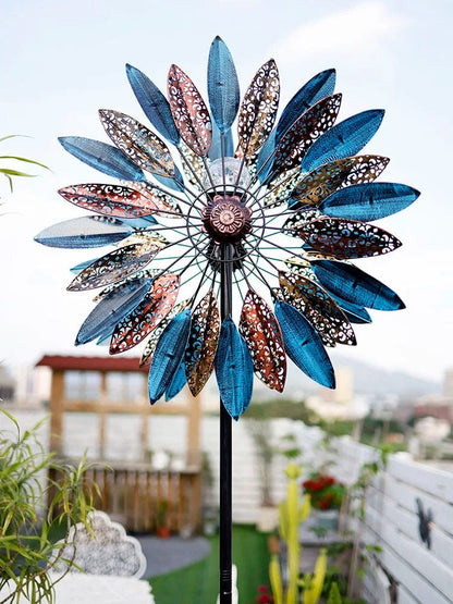 SolarSpin: Outdoor Windmill Decor with Solar Lights