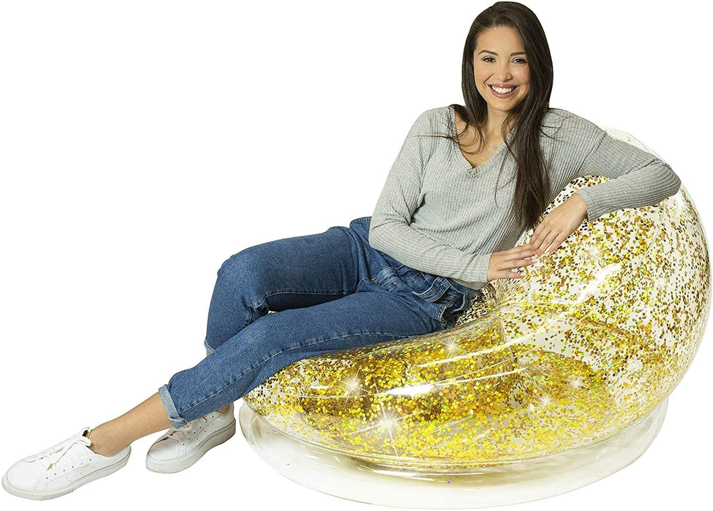 Sparkling Chair - Indoor/Outdoor Confetti Glitter Inflatable Lounger