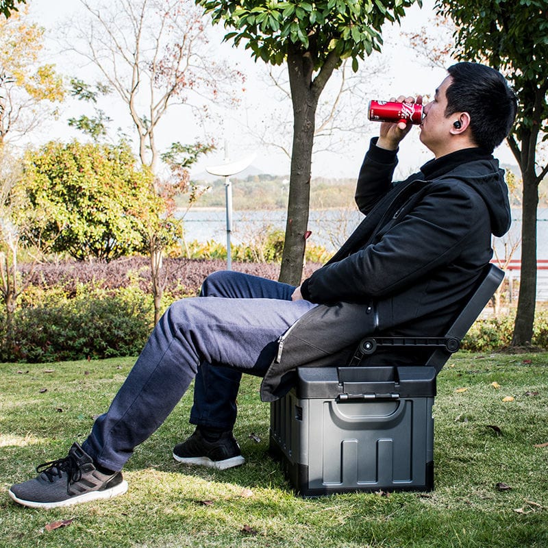 StowChair: Designer Outdoor Camping Folding Chair with Built-in Storage Box