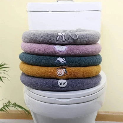 Thicker Bathroom Toilet Seat Cover Pads - Soft Warmer Toilet Seat Cushion