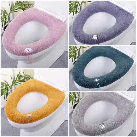 Thicker Bathroom Toilet Seat Cover Pads - Soft Warmer Toilet Seat Cushion