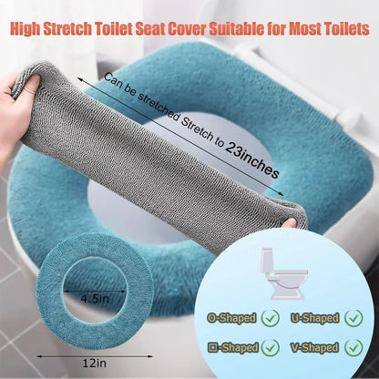 Thicker Bathroom Toilet Seat Cover Pads - Soft Warmer Toilet Seat Cushion