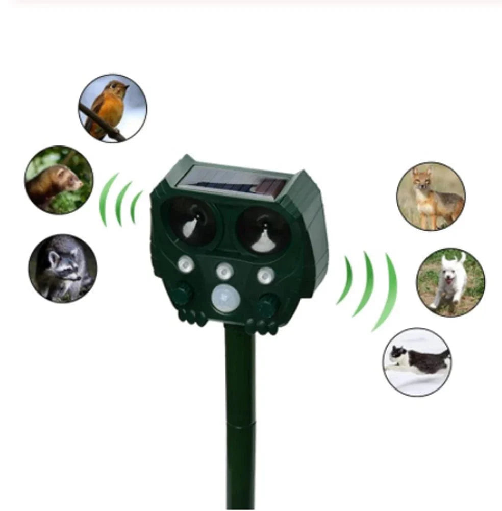 Ultrasonic Animal Solar Powered Pest Motion Activated Repeller
