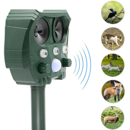 Ultrasonic Animal Solar Powered Pest Motion Activated Repeller