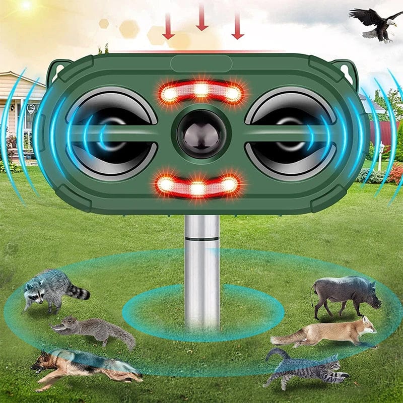 Ultrasonic Solar Powered Animal Waterproof Dog Animal Repellent