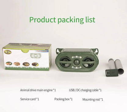 Ultrasonic Solar Powered Animal Waterproof Dog Animal Repellent