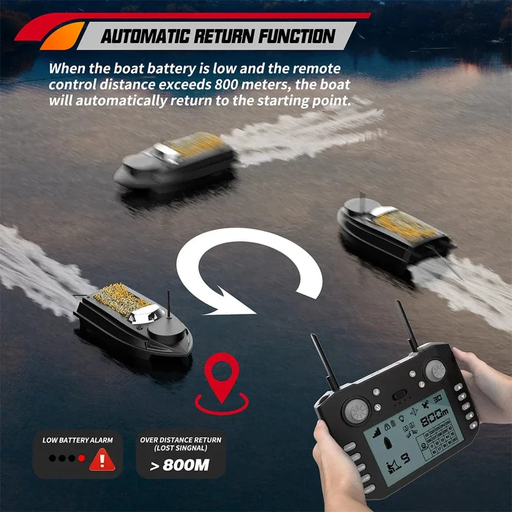 Intelligent V030 High-Power 12V RC Bait Trawler