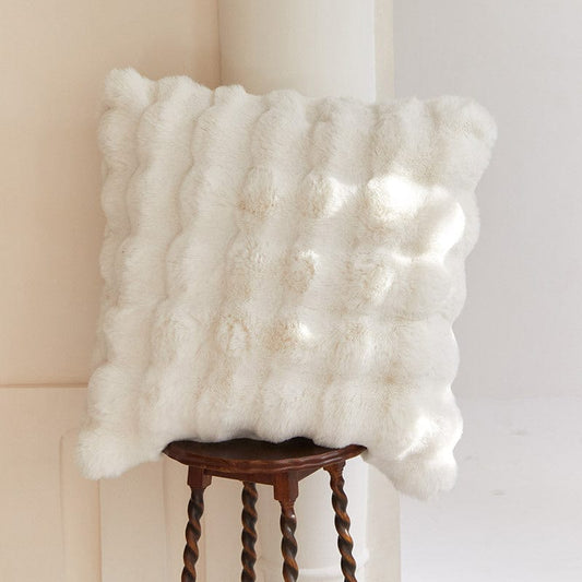 Rabbit Faux-Fur Pillow