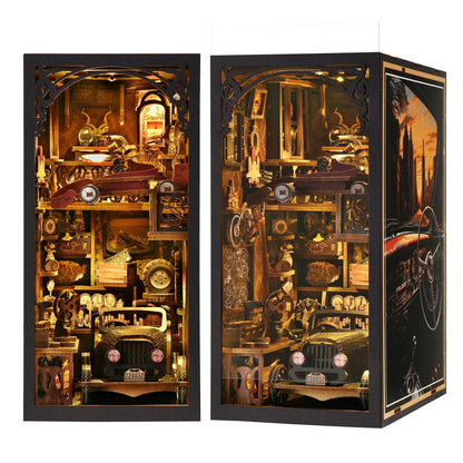 VintageVroom: Model Car Wooden DIY 3D Puzzle Book Nook Kit