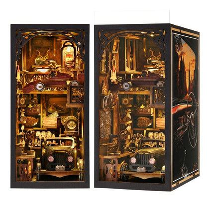 VintageVroom: Model Car Wooden DIY 3D Puzzle Book Nook Kit