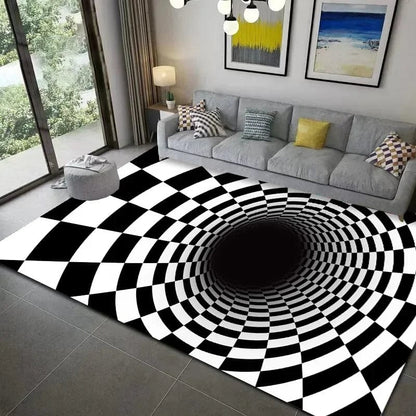 VortexVista: 3D Geometric Optical Illusion Rug