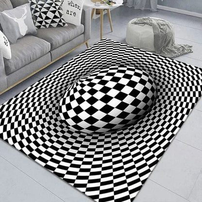VortexVista: 3D Geometric Optical Illusion Rug